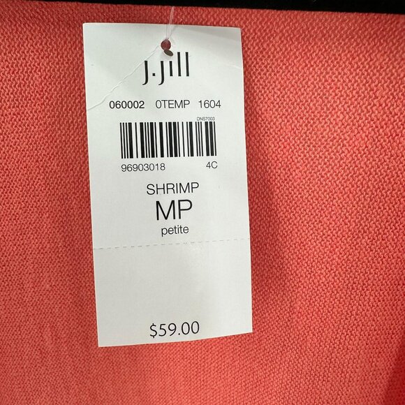 J. Jill Womens Petite Cardigan Shrimp Color Linen Blend Open Front Sizes XSP/MP - Picture 6 of 8